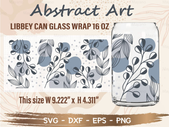 Download Abstract Art 16Oz Libbey Can Glass Wrap - Premium Bundle