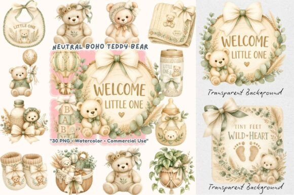 Download Boho Teddy Bear Gender Neutral Baby - Premium Resources