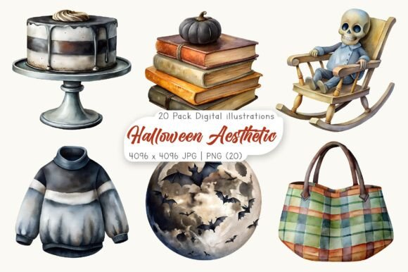 Download Watercolor Halloween Aesthetic Clipart - Halloween aesthetic clipart Collection