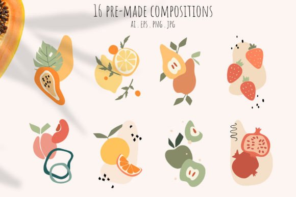 Download Juicy Fruits Abstract Art - Premium Bundle