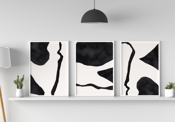 Download Set of 3 Scandinavian Abstract Art - Premium Bundle